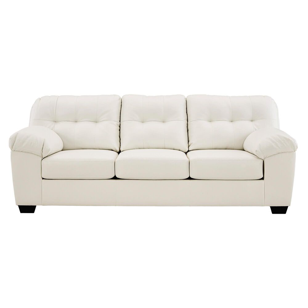 Signature Design by Ashley Donlen Stationary Queen Sofa Sleeper in White, , large