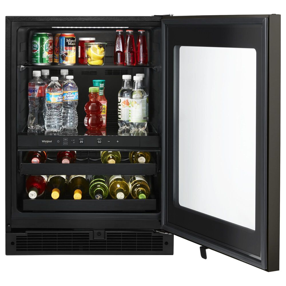 Whirlpool 24" 5.2 cu. ft. Undercounter Beverage Center in Black