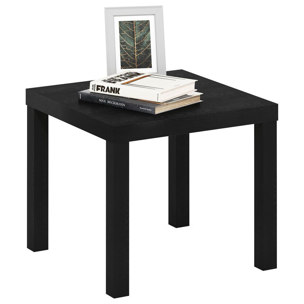 HOMLUX 20" Square Parsons Side Table in Black, , large