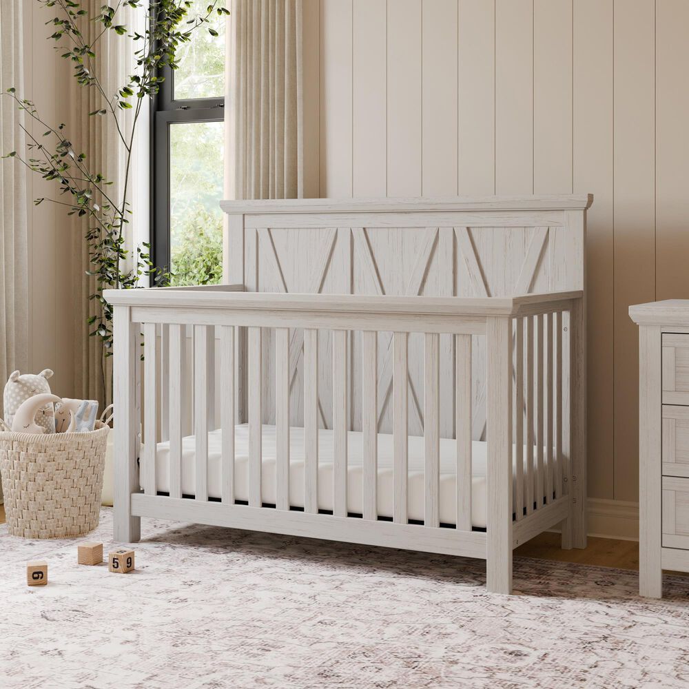DaVinci Emory Farmhouse 4-in-1 Convertible Crib in White Driftwood, , large