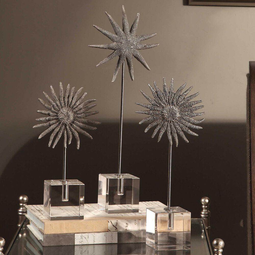 Uttermost Sculpture in Antique Silver (Set of 3), , large