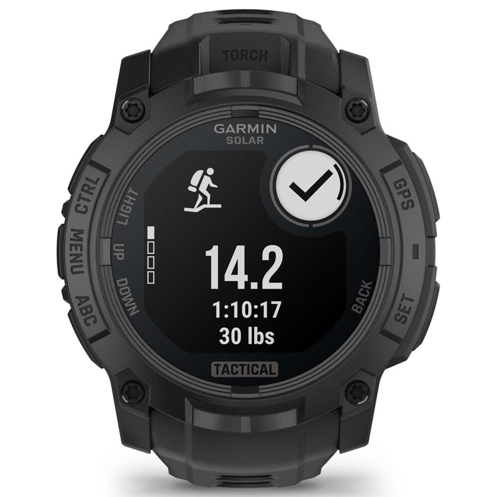 Garmin Instinct 3 Tactical Edition Solar Smartwatch 50mm Case with Silicone Sport Band in Black, , large