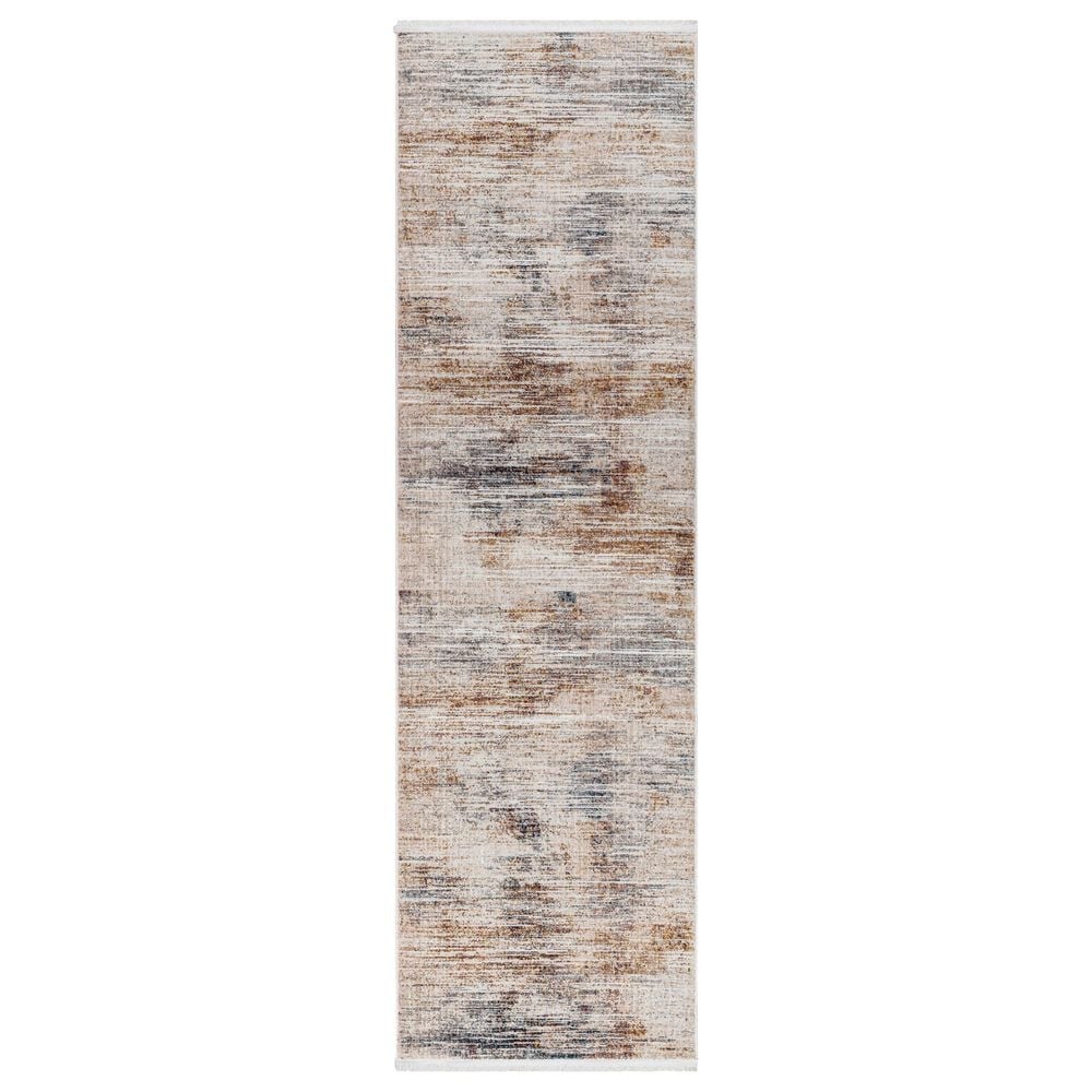 Surya Aida 2"7" x 9" Beige, Ivory, Tan, Charcoal and Gray Runner, , large
