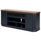 Ashley Landocken 84" Extra Large TV Stand in Light Brown and Dark Sate Blue, , large