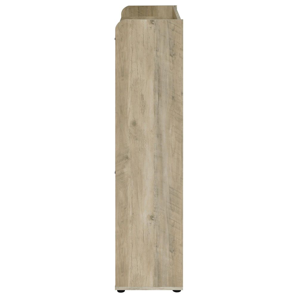 Pacific Landing Denia 3-Tier Shoe Storage Cabinet in Antique Pine and Grey, , large