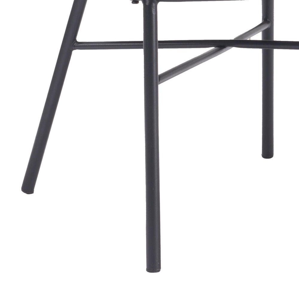 Zuo Modern Freycinet Outdoor Dining Chair with Black Back in Gray (Set of 2), , large