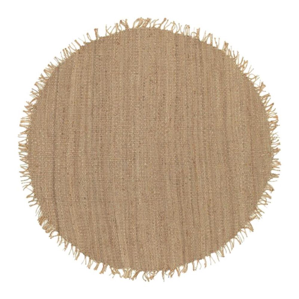 Surya Jute Natural JUTE NATURAL 8" Round Wheat Area Rug, , large