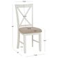 Linon Home Decor Jane Side Chair with Light Tan Cushion in Vanilla White, , large