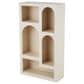 Maple and Jade 5-Shelf Geometric Storage Shelving Unit in Matte Cream, , large