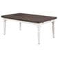 Golden Wave Furniture Mountain Retreat Dining Table in Dark Mocha and Antique White - Table Only, , large