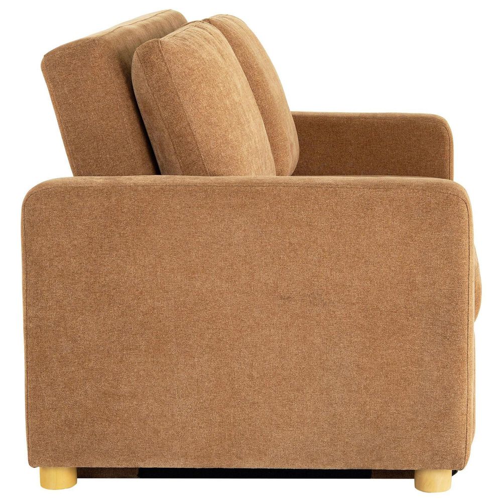 Lifestyle Solutions Tyler Convertible Sleeper Sofa in Rust, , large