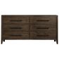 Hawthorne Furniture Norwich Queen Platform Panel Bed with Dresser and Nightstand in Dark Rustic Oak, , large