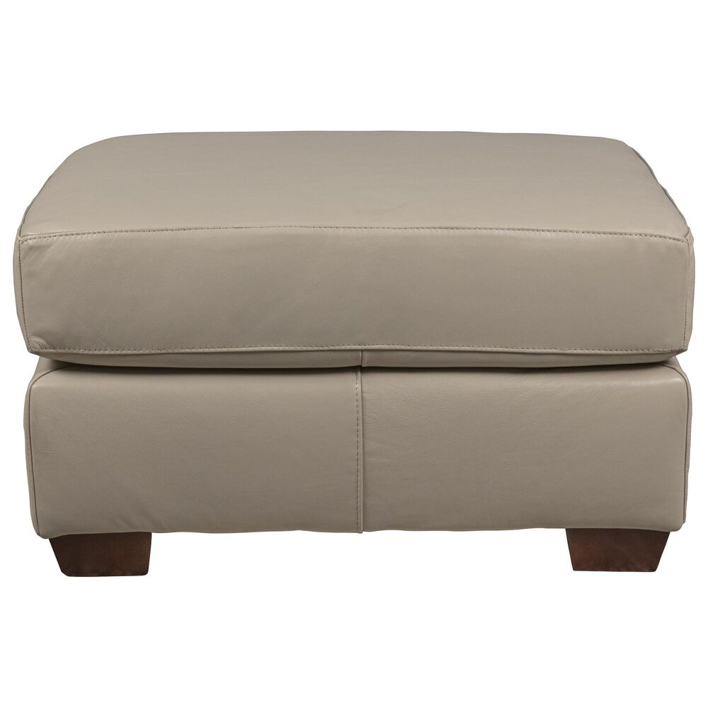USA Premium Leather Ottoman in Pebble Bone, , large