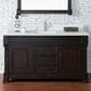 James Martin Vanities Brookfield 60" Single Bathroom Vanity in Burnished Mahogany with Single Hole 3 cm White Zeus Quartz Top and Rectangular Sink, , large