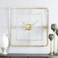 Maple and Jade Open Frame Decorative Wall Clock in Satin Gold, , large