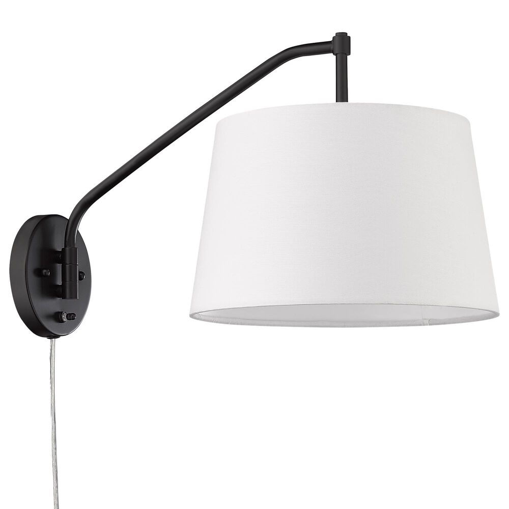Golden Lighting Ryleigh 1-Light Articulating Wall Sconce in Matte Black, , large