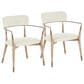 Lumisource Savannah Arm Chair with Cream Cushion in Copper and Whitewashed (Set of 2), , large