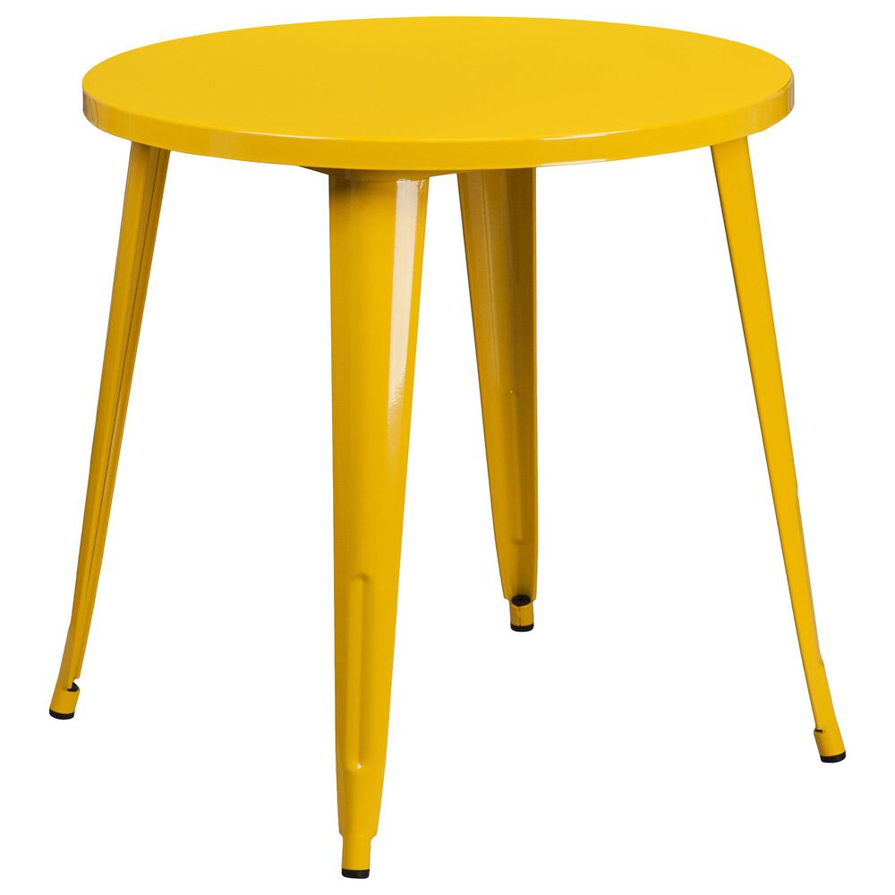 Flash Furniture 5-Piece Metal Bistro Table Set in Yellow, , large