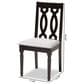 Baxton Studio Cherese Side Chair with Grey Cushion in Espresso Brown (Set of 4), , large