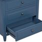 Hearth and Haven 3-Drawer Nightstand with Smooth Gliding Rails in Blue, , large