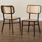 Baxton Studio Katina Side Chair in Dark Brown and Natural (Set of 2), , large