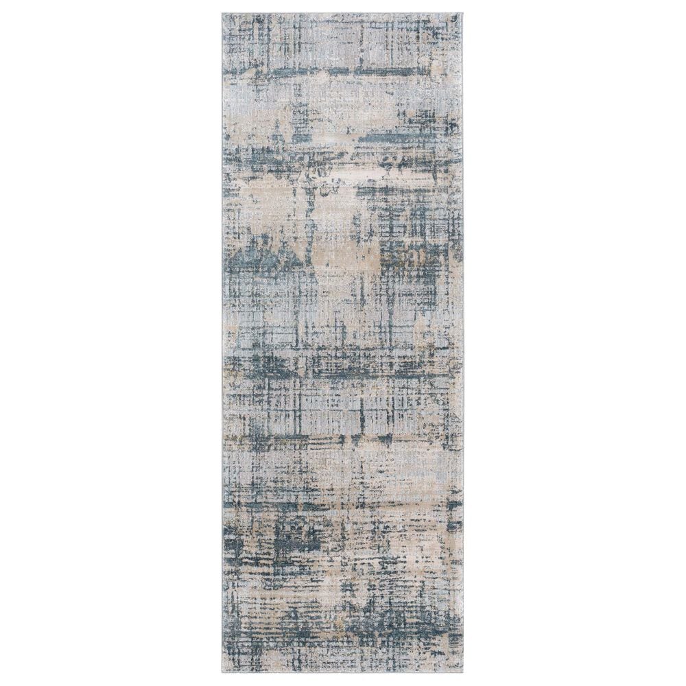 Surya Brunswick 2"7" x 10" Blue, Sage and Gray Runner, , large
