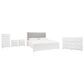Ashley Maeling Queen Panel Bed with Dresser, Chest, and Two Nightstands in Matte White, , large