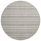 Dalyn Rug Company Soft Essentials Striped Taupe 8" Round Indoor/Outdoor Area Rug, , large