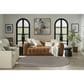 Nourison Courtyard Ivory and Charcoal 5" x 8" Oval Indoor/Outdoor Area Rug, , large