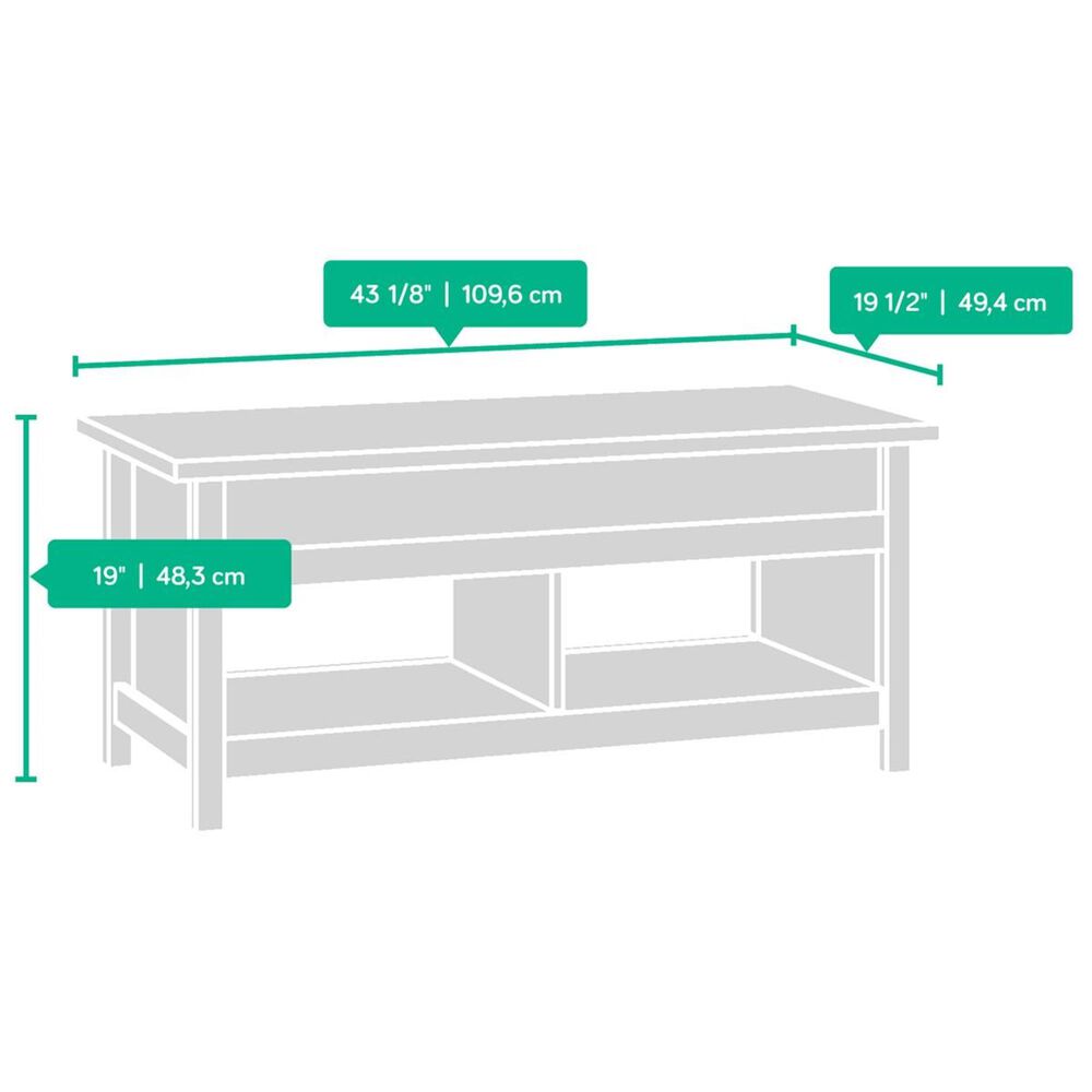 Sauder Cannery Bridge Lift Top Coffee Table in Lintel Oak NFM