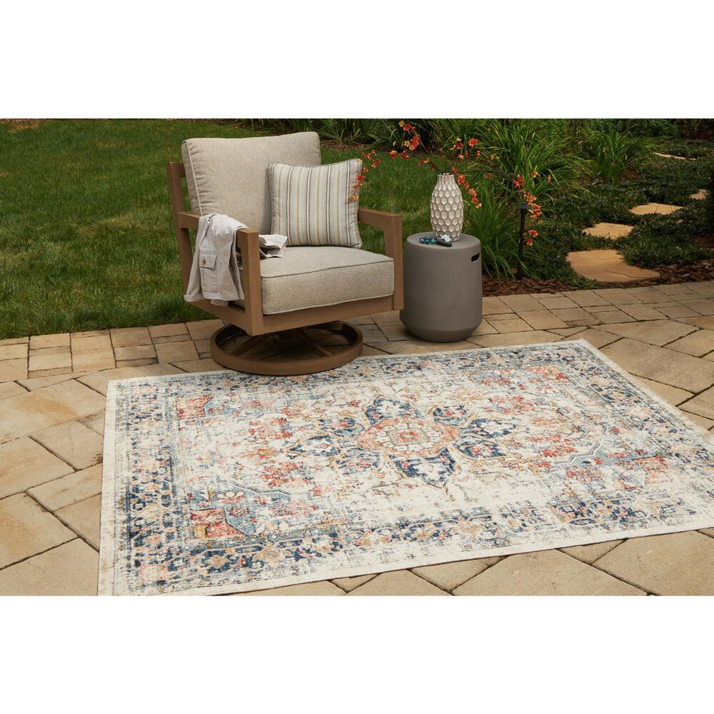 Ashley Jarrpage 5&#39; x 7&#39; Multicolor Outdoor Rug, , large