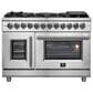 Forno Massimo 48" Freestanding French Door Dual Fuel Range in Stainless Steel, , large
