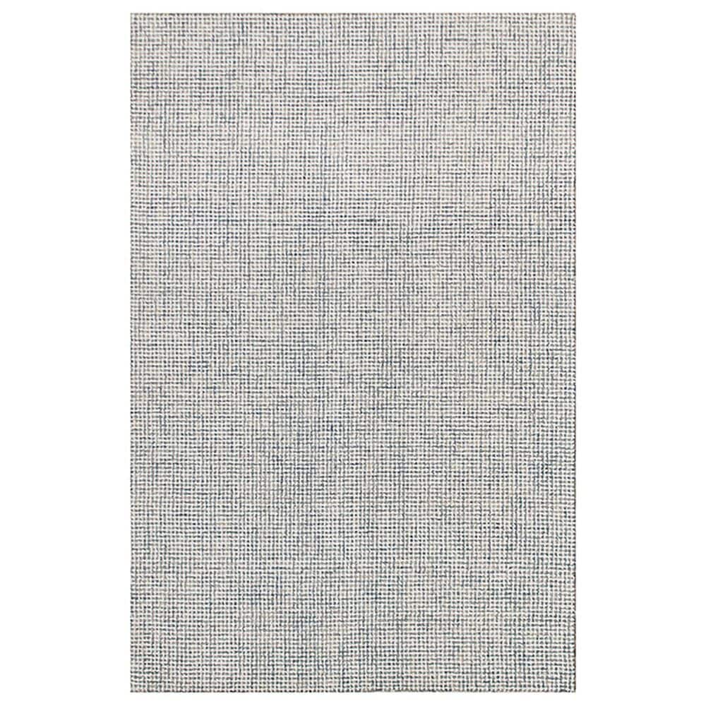 L&R Resources Criss Cross Ivory and Stone Blue 12" x 15" Area Rug, , large