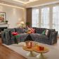 HOMLUX 5-Piece Mod Sectional with Chaise in Gray, , large