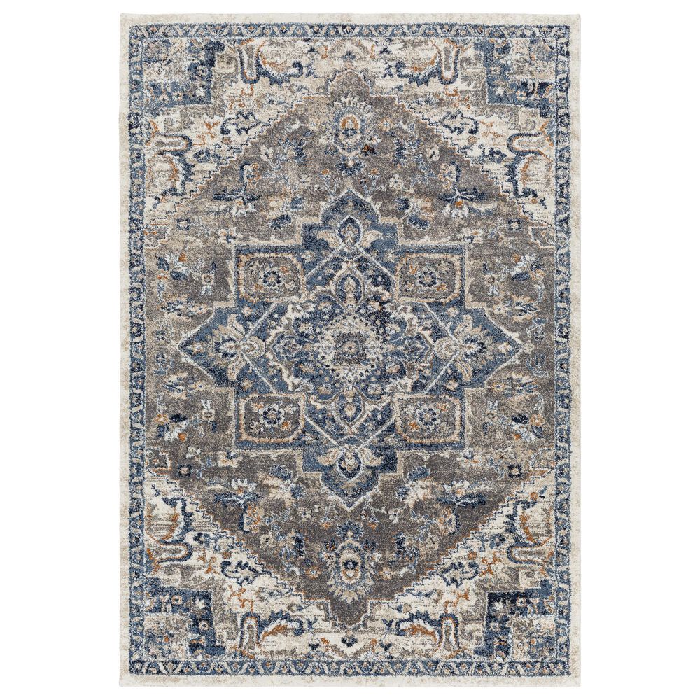Surya Tuscany 6"7" x 9"6" Denim, Brown and Gray Area Rug, , large