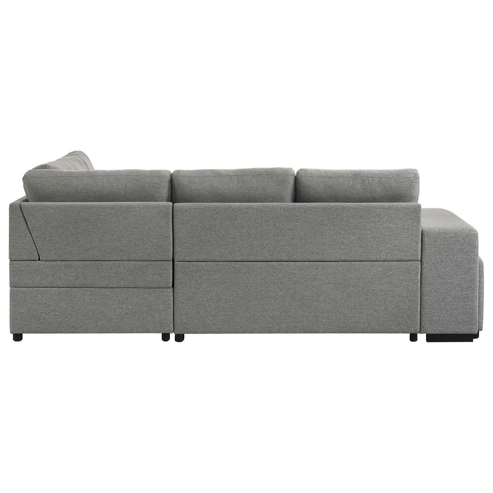 Coaster Roanne Fabric Upholstered Sleeper Sectional Sofa Grey, , large