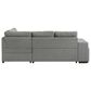 Coaster Roanne Fabric Upholstered Sleeper Sectional Sofa Grey, , large