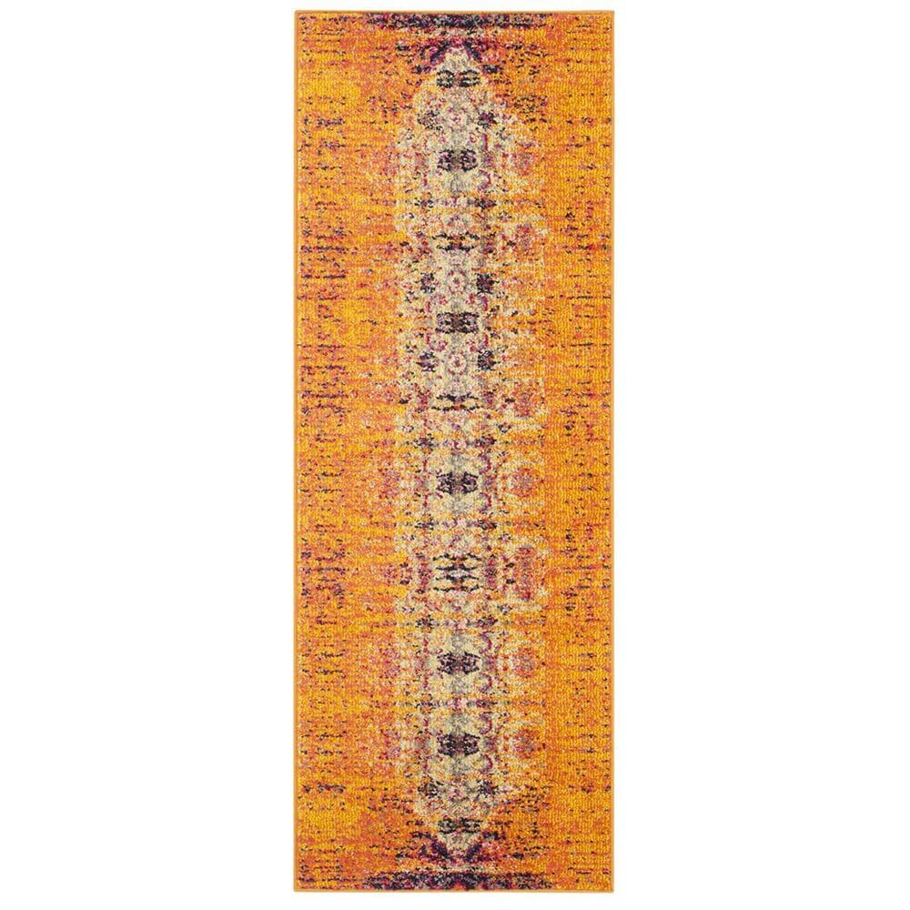 Safavieh Monaco MNC209H-26 2"2" x 6" Orange/Multi Runner, , large