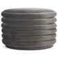 Accents DeVille Madison Large Pouf in Dark Gray, , large