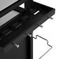 HOMLUX 39.5" Outdoor Kitchen Island in Black and Stainless Steel, , large