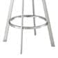 Blue River Flynn 26" Swivel Counter Stool with Black Cushion in Brushed Stainless Steel, , large