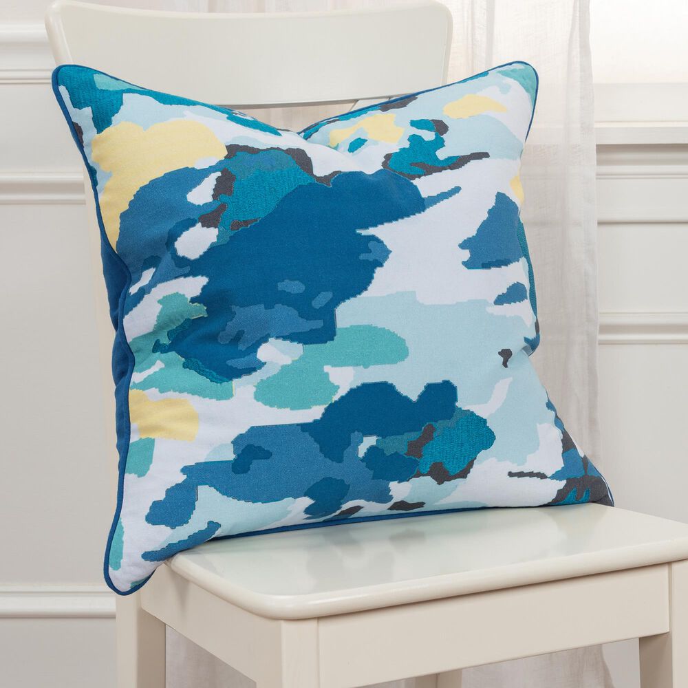 Rizzy Home Connie Post 20" Down Filled Pillow in Teal, , large