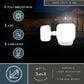 Vaxcel Theta 2-Light LED Outdoor Dusk-to-Dawn Flood Light in White, , large