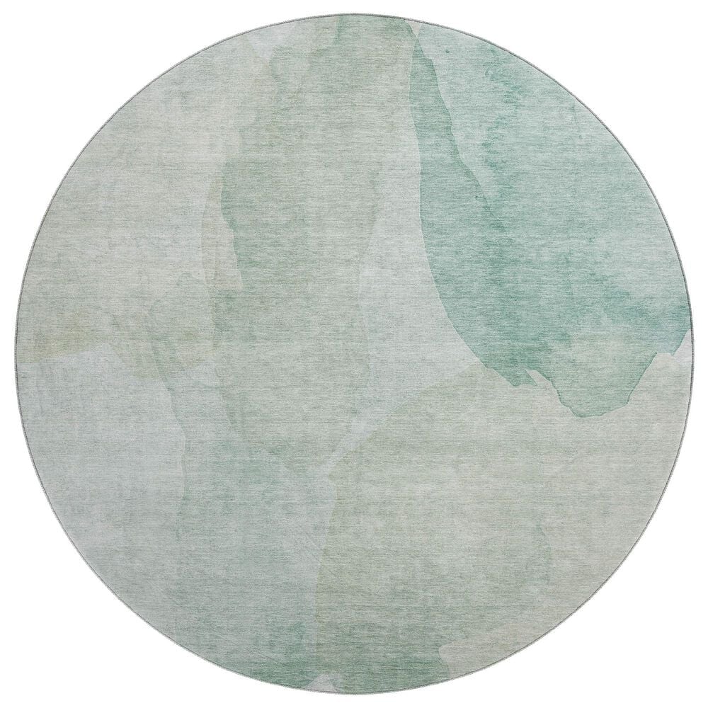 Dalyn Rug Company Ravenna RN12 8" Round Aqua Area Rug, , large