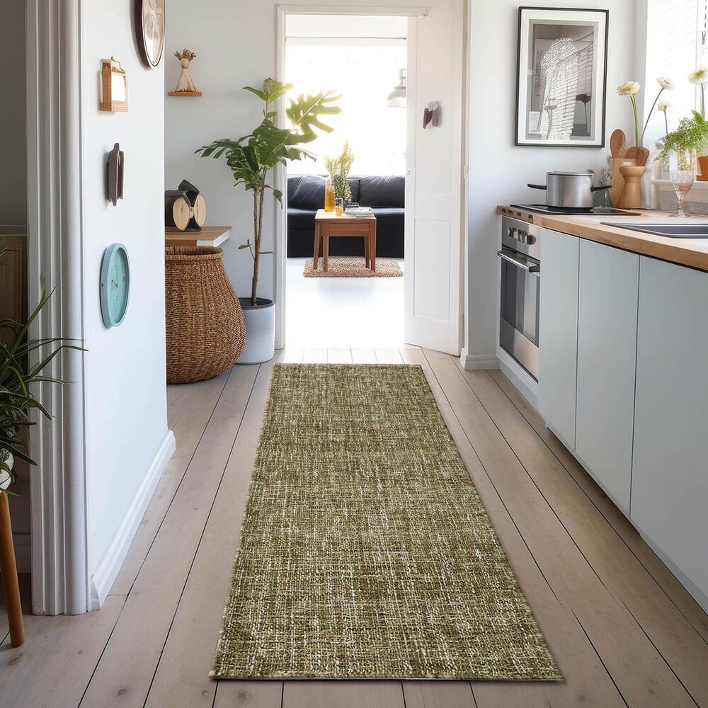 Dalyn Rug Company Abruzzo 2&#39;3&quot; x 7&#39;6&quot; Green Runner, , large