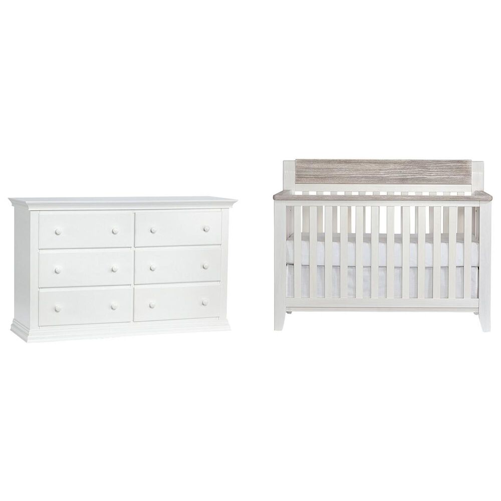 Suite Bebe Hayes 2 Piece Nursery Set in White and Natural, , large