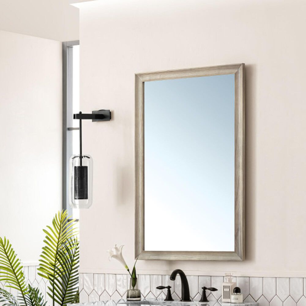 James Martin Vanities Glenbrooke 26&quot; Rectangular Mirror in Whitewashed Oak, , large