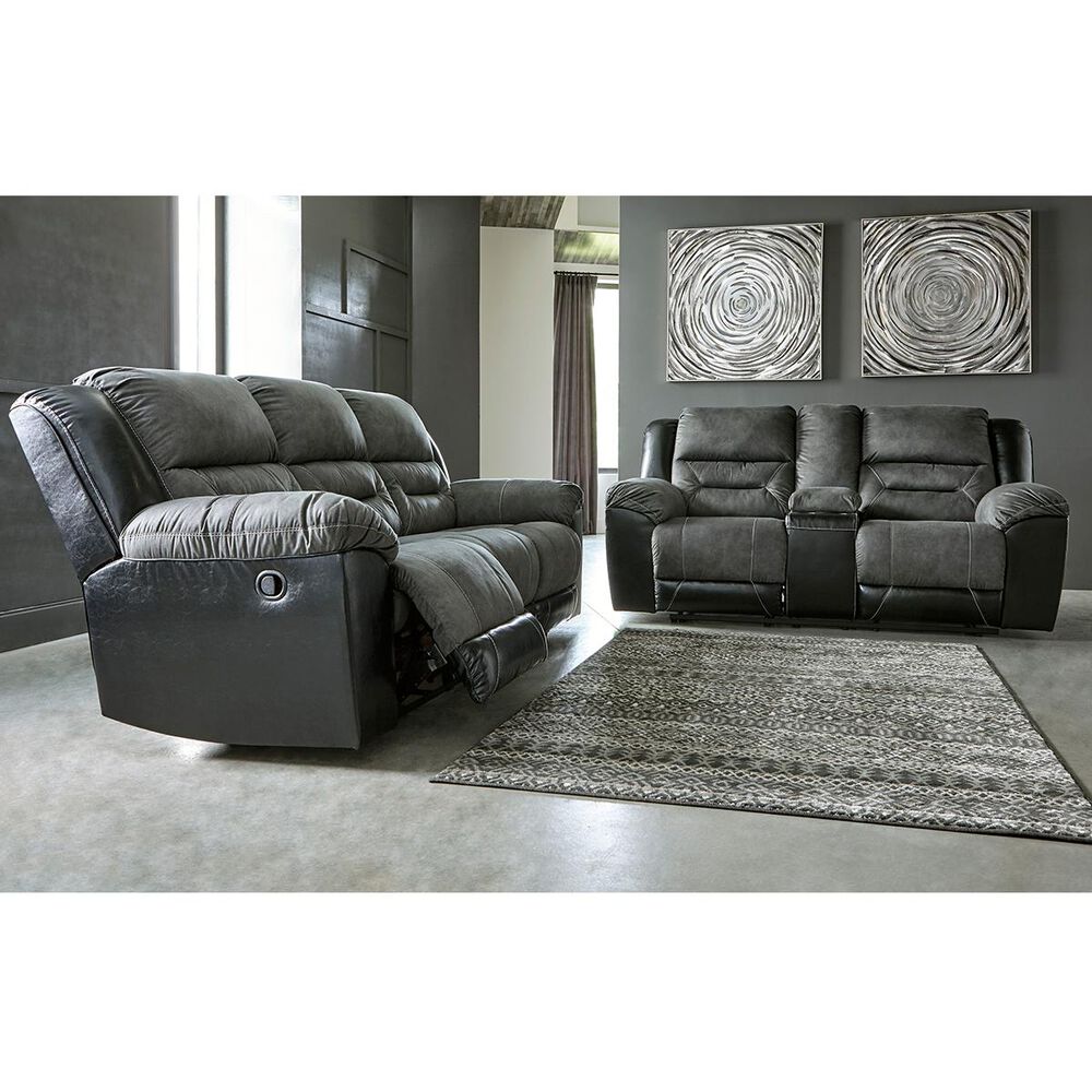 Signature Design by Ashley Earhart Manual Reclining Sofa in Slate, , large