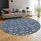Dalyn Rug Company Soft Essentials Floral Navy 8" Round Indoor/Outdoor Area Rug, , large