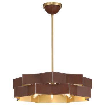 Savoy House Atherton 5-Light Pendant in Warm Brass, , large